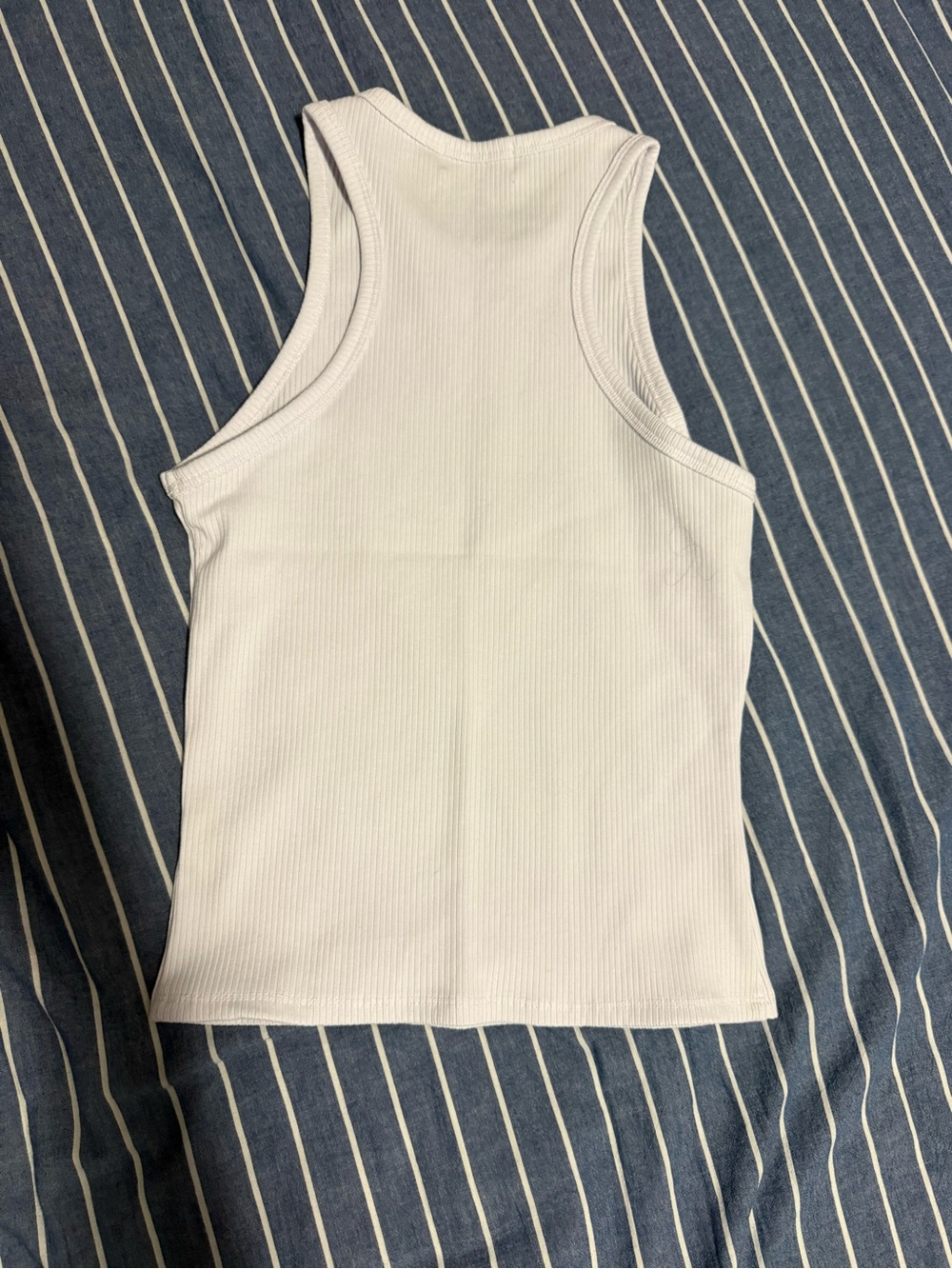 Frame Denim White Ribbed High-Neck Tank - Picture 2 of 2